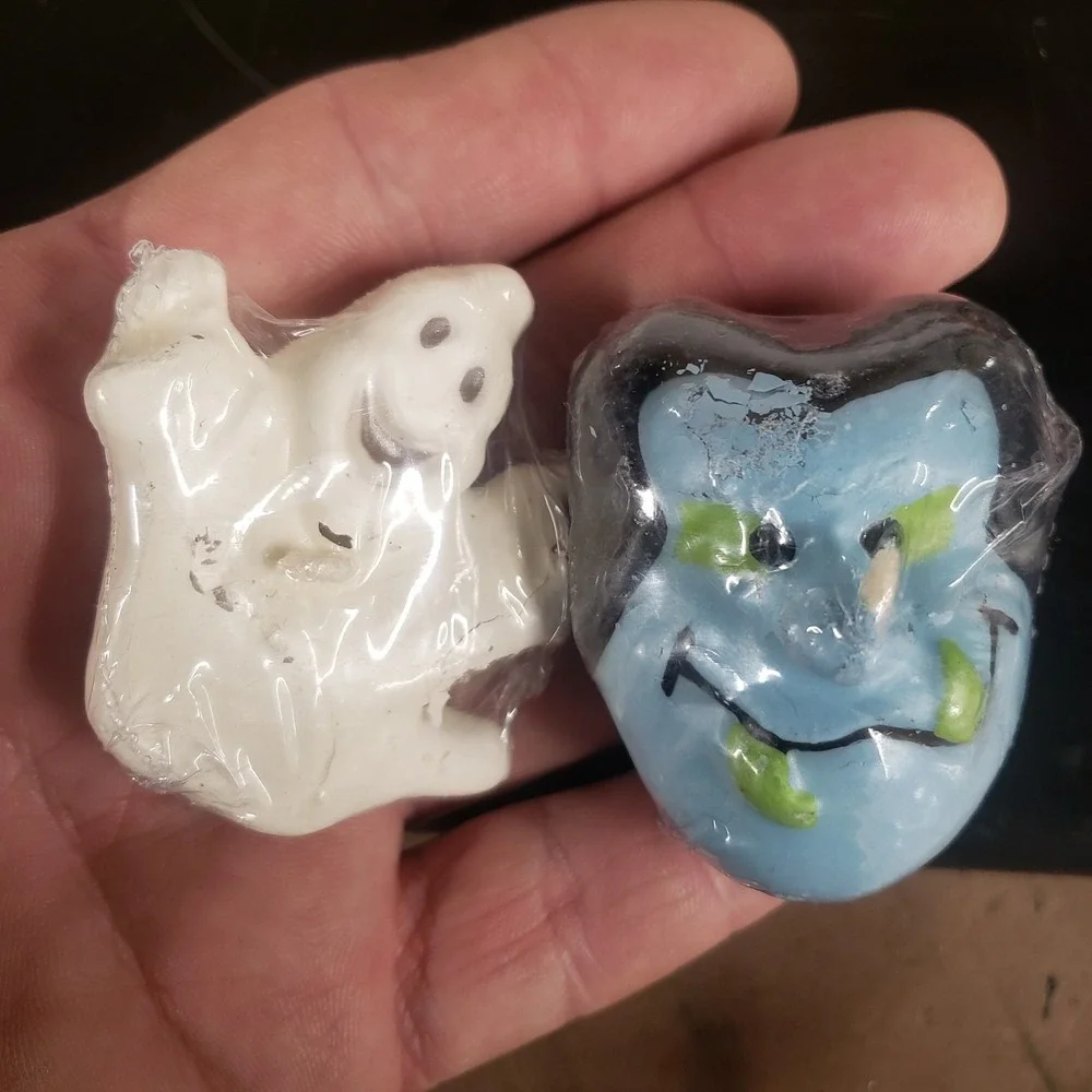 Vintage Ganz Halloween Floating Candles Set of 10 New Old Stock Ghost Skull Bat